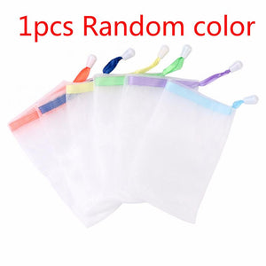 1/5Pcs Handmade Soap Foaming Net Nylon Foaming Net Cleansing Shower Soap Foaming Net Hanging Bubble Mesh Bag Facial Cleanser