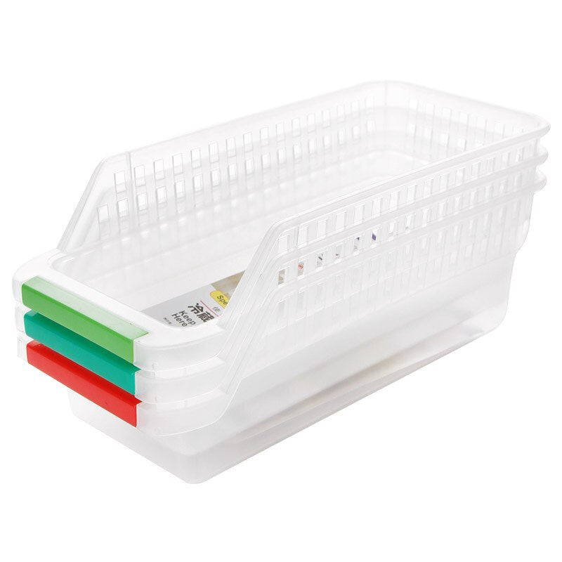 1Pc Kitchen Storage Container Refrigerator Organizer Adjustable Plastic Fridge Shelf Holder Basket Food Storage Box Rack  Drawer