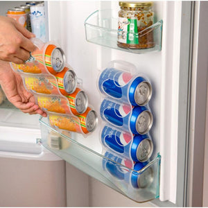 4 Holes Beer Soda Drink Juice Can Fridge Drink Bottle Holder Refrigeration Kitchen Storage Box Organizer Case Clear Container