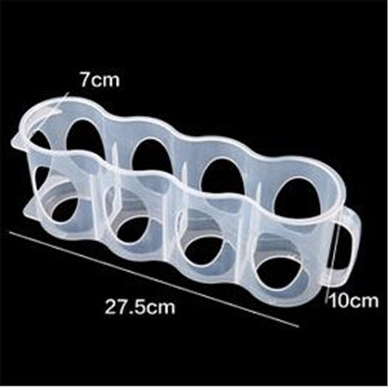 4 Holes Beer Soda Drink Juice Can Fridge Drink Bottle Holder Refrigeration Kitchen Storage Box Organizer Case Clear Container