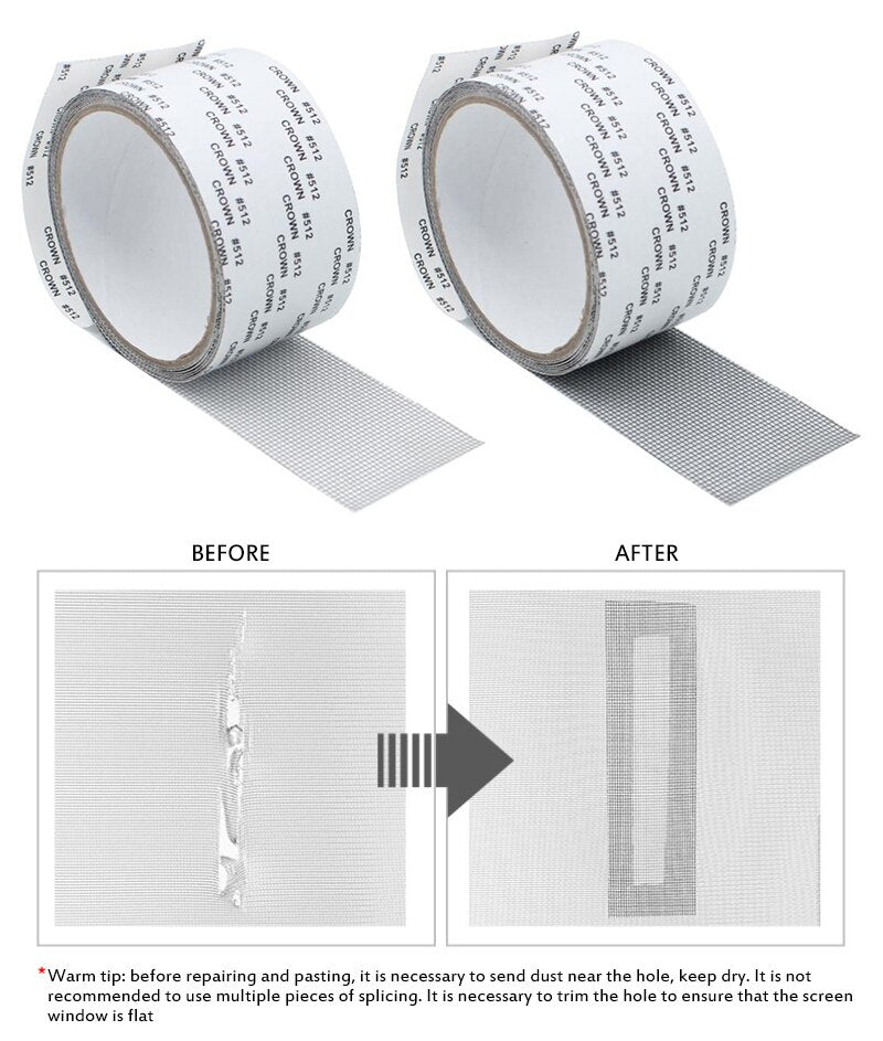 Anti Mosquito Fly Bug Window Net Self-adhesive Screen Repair Patch Tape Window Door Screen Home Net Mesh Broken Holes Repair