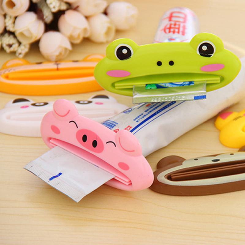 Cartoon Toothpaste Tube Dispenser Rolling Holder Toothbrush Holder Kitchen Bathroom Decor Accessories Home Easy Tube Squeezer