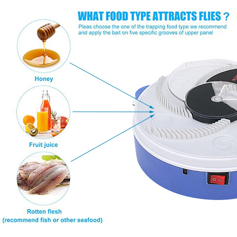 Electric Fly Trap Anti-Fly Traps Automatic Fly Mosquito Killer Traps Flycatcher Device Insect Pest Catching Artifacts Repeller