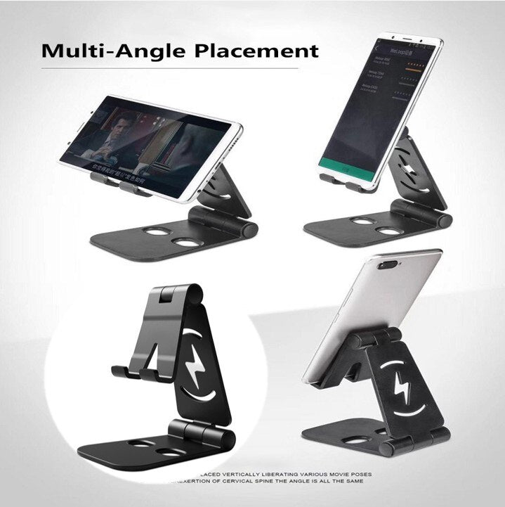 Foldable Mobile Phone Holder Desktop For Tablet Charging Base Double Adjustable Shelf Phone Stand For Mobile Phone Accessories