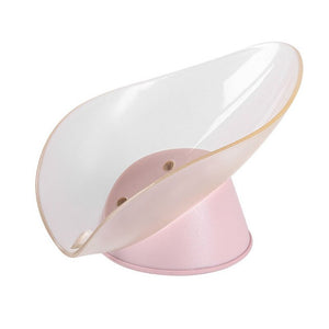 Leaf Shape Soap Box Drain Soap Holder Box Soap Dish Bathroom Shower Soap Holder Storage Plate Tray Bathroom Supplies Gadgets