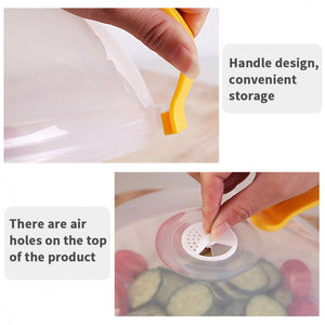 Microwave Oven Sealing Cover Heating Cover Anti-Sputtering Cover With Handle Reusable Airtight Microwave Splash-proof Food Cover