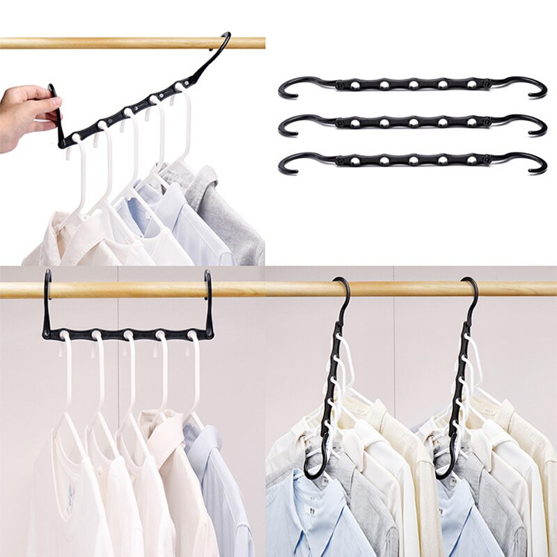 Multifunctional Hanger Folding Hanger Clothes Coat Hanger Organizer 5Hole Coat Hanger Organizer Space Saver Home Travel Storage