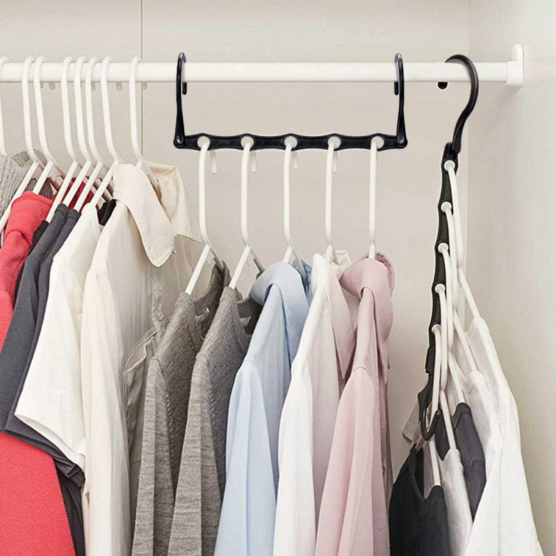 Multifunctional Hanger Folding Hanger Clothes Coat Hanger Organizer 5Hole Coat Hanger Organizer Space Saver Home Travel Storage