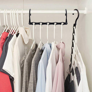 Multifunctional Hanger Folding Hanger Clothes Coat Hanger Organizer 5Hole Coat Hanger Organizer Space Saver Home Travel Storage