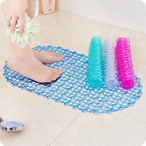 PVC Bath Rug Oval Water Drop Bathroom Tub Non-slip Mat Bath Oval Bedroom Floor Shower Mat Absorbent Carpet Four-color Choice