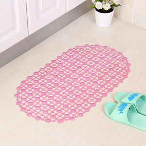 PVC Bath Rug Oval Water Drop Bathroom Tub Non-slip Mat Bath Oval Bedroom Floor Shower Mat Absorbent Carpet Four-color Choice